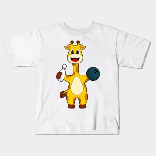 Giraffe Bowling Bowling ball Kids T-Shirt